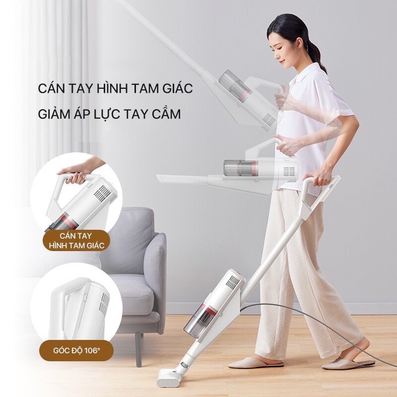 Máy hút bụi deerma dx888 dễ dàng tiện lợi khi sử dụng
