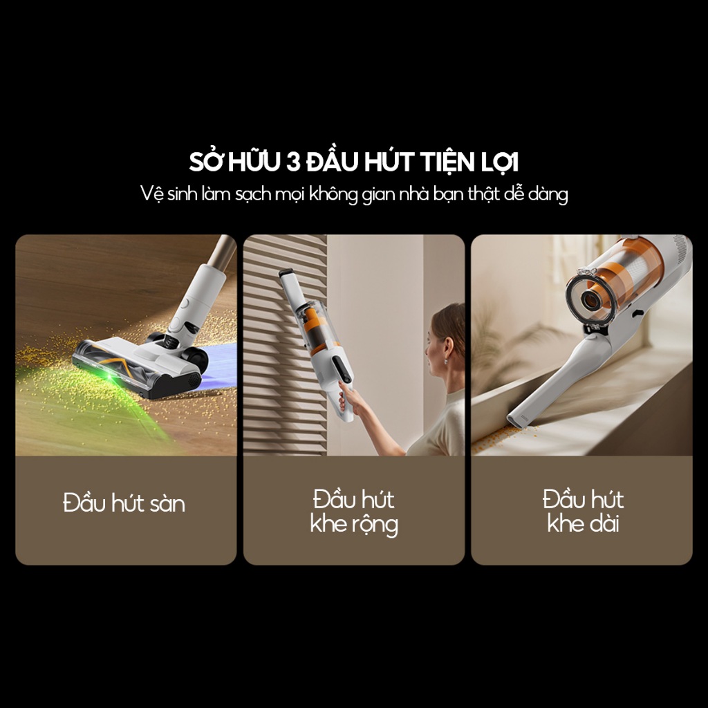Máy hút bụi không dây Deerma T20 FLIP với lực hút mạnh 21.000pa kèm đèn LED ánh sáng xanh thông minh - Bảo hành 12 tháng - Ảnh 5