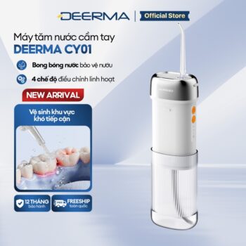Máy tăm nước Deerma CY01 4 chế độ chăm sóc răng linh hoạt, chống thấm nước – Bảo hành 12 tháng
