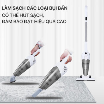 Máy hút bụi cầm tay Deerma DX118C màu xám 3in1 đa năng lực hút 15000Pa quốc tế – Bảo hành 12 tháng