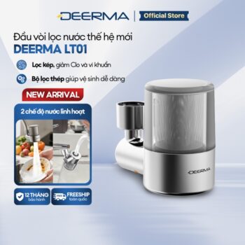 Đầu vòi lọc nước thế hệ mới Deerma LT01, lọc kép, sạch khuẩn, an toàn cho sức khỏe – Bảo hành 12 tháng
