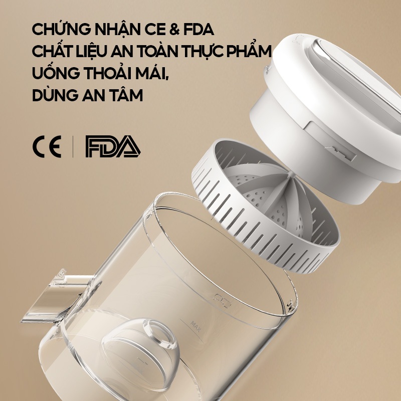 Máy ép cam không dây Deerma LC01 sạc USB, nhỏ gọn dễ dàng mang theo - Bảo hành 12 tháng - Ảnh 6