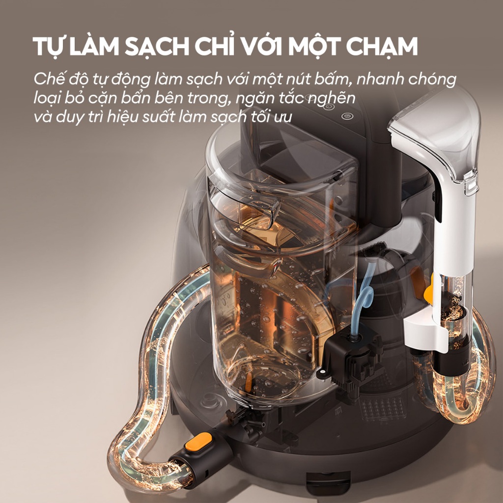 Máy giặt cầm tay Deerma BY100S làm sạch thảm, sofa vải, rèm với lực hút 13.000 Pa - Bảo hành 12 tháng - Ảnh 5